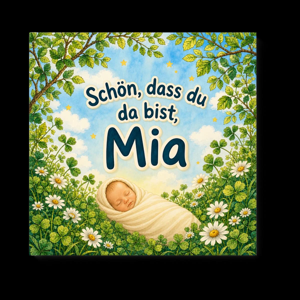 Personalisiertes Geburtsbuch — Schön, dass du da bist